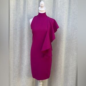 Julian Chang fuchsia sleeveless dress